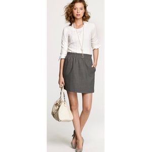 J. Crew Wool City Mini Skirt With Elastic Waist